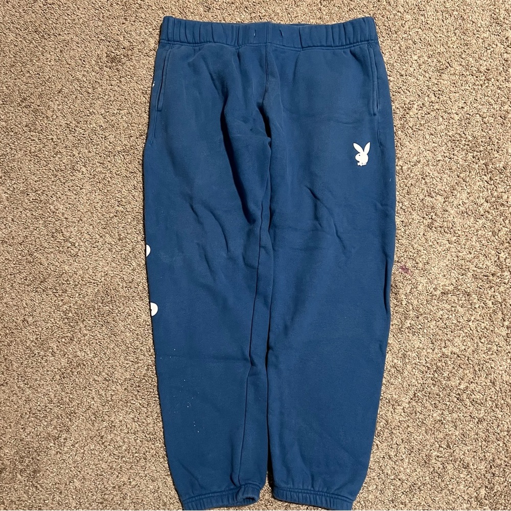 PLAYBOY Blue Sweatpants Relaxed Fit Joggers